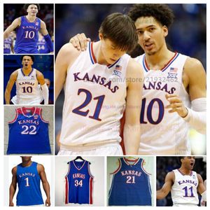 Customlied Parker Braun Kansas Jayhawks Basketbol Formaları Erkek Kadın Gençlik hepsi dikişli Justin Cross Chris Carter Johnny Furphy Jamari McDowell Wilder Evers