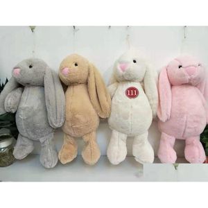 دمى Plush Mticolor ins Easter Plush Bunny Doll Big Ear Toy Wedding Rag Cartoon Childrens Gift Home Drop Drobts Toys Stuf DH2VJ