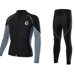 Suits 2mm Neoprene Wetsuit Men Kvinnor dykande fiskejacka långärmad snorkling päls man surfar vinter termisk badkläder