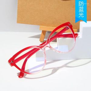 Sunglasses Frames Cat Eye Shape Women's Frame Glasses Blue Light Blocking For Eyeglasses Gradient Color