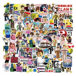 100pcs gra Roblox naklejki wodoodporne PCV Figure Figurs Sticker Guitar Suitcase Butelka wodna DIY Dekals Kids Kiderka