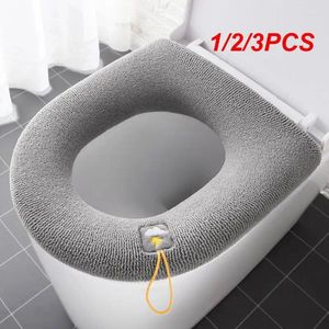 Capas de assento do vaso sanitário 1/2/3 pçs capa universal engrossado alça portátil atacado colar doméstico almofada do banheiro