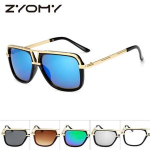 Q 2021, модные брендовые дизайнерские зеркальные солнцезащитные очки в стиле ретро, женские винтажные мужские очки унисекс, очки для вождения UV400213b