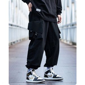 Unisex Functional Overalls Straight Baggy Spring Autumn Trousers Leggings Men's Clothes Haruku Magnetic Buckle Oversize Hiphop