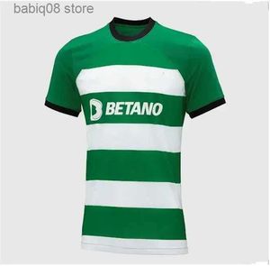 Fans Tops Tees CP 23 24 Lisboa Soccer Jerseys Home Blue Lisbon Special Jovane Sarabia Vietto 2023 2024 Maillot Jersey Sporting Clube De Football Shirt Men Kids Kit