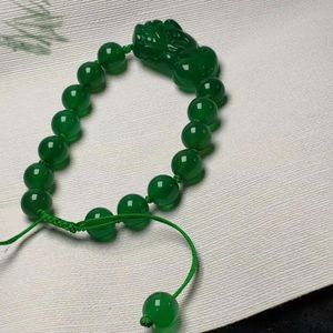 Bangle Novo Green Green Agate Pixiu Acessórios de pulseira Diy Madeiras artesanais Mulheres Jade de jóias Amuleto de jóias