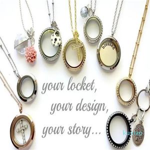 Wholesale 10 PCS 30MM Silver Round Rhinestones Locket Keychains Magnetic Glass Living Memory Floating Locket Keychain