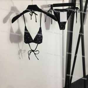 Sexy Strand Badeanzug Verbandshorts gegen Hals Push up Bra Anzug Designer gedruckter Bikini für Sommer Beach Pool Party Bikini
