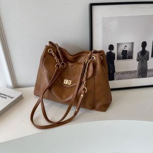 Abendtaschen Große Kapazität Tasche Frauen 2023 Marke Allgleiches Einfache Schulter Textur Hochwertige Business Pendeln Vintage Tote