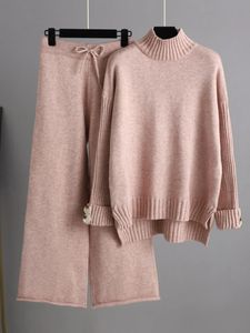 Set da donna abbigliamento da 2 pezzi da donna Outleneck Stret per maglieria per maglione a tiro a maglia