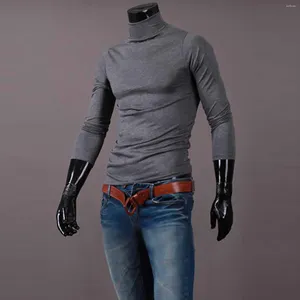 Homens camisetas Homens Camiseta 2023 Térmica Turtleneck Casual Pijamas Camisa M-2XL Manga Longa Slim Tops Sólidos Básicos Pulôver Inferior Inverno