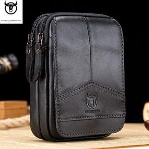 Bullcaptain Cowhide Leather Men Waist Pack Multifunctional Outdoor Travel Belt Money Bags For Male Phone Pouch Clutch JYB083 231220