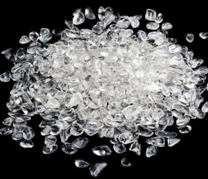 1 saco 100 g natural de cristal claro de cristal de cristal caído de pedra irregular de tamanho pequeno cura