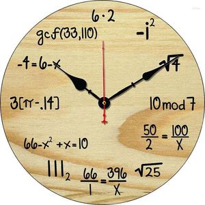 Duvar Saatleri Matematik Formül Saati 12 inç Sessiz Ticking Öğretmen/Öğrenci/Ofis Taşma Dekoratif