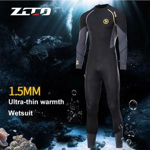 Suits ZCCO 1.5MM neoprene Wetsuit men Scuba diving suit Surfing wear one piece set spearfishing Coldproof Snorkeling winter swimsuit