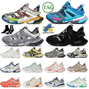 Tracks 3.0 Herren Womens Running Shoes White Triple Black, weiß rosa graue Plattform Designer Gomma Nylon gedruckte Kleidungsschuhe Frauen Sneakers Herren Trainer