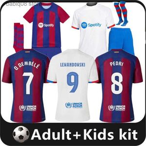 Fans Tops Tees 23 24 Camisetas de soccer jerseys PEDRI LEWANDOWSKI GAVI 2023 2024 FC BALDE FERRAN RAPHINHA barcelona DEST football shirt men kids kit equipments 16-4XL