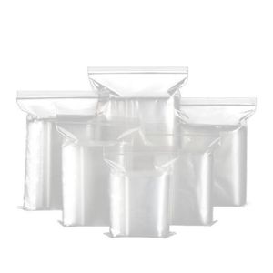 100pcs/lote de plástico saco poly sags 10 seda mil zíper transparente de armazenamento selvagem de armazenamento adequado para jóias doces de moeda fkkds