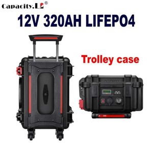 Batteries 12V 200AH lifepo4 battery pack Solar cell 300ah Power bank 320AH Rechargeable battery Camping with BMS Trolley case battery