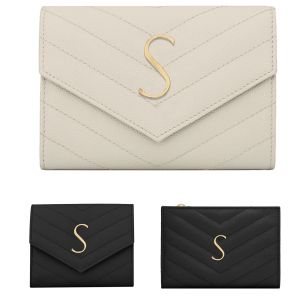 Pouch S Designer Card Envelope Women Pres Coin Key أصلي حامل جلدي عملة أزياء المحفظة