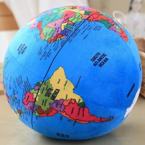 Globe Plush Toys Stuffed Plysch Ball Soft Doll Plush English Terrestrial Globe Pillow Toys for Children Training and Learning Toy 231220