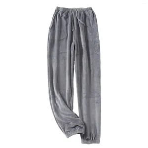 Men's Sleepwear Winter Pajama Pants Fleece Warm Thick Sleeping High Quality Velet Jogger Trousers Male Korean Night Bottoms