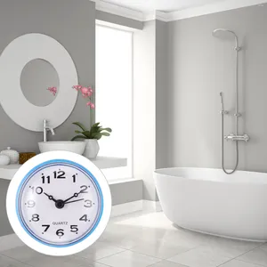 Wanduhren Sucker Clock Anti-Fog Silent Badezimmer wasserdicht batteriebetrieben hängend im Freien digital