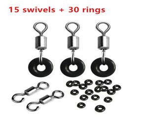 1530 Hard Brass Alloy Opening Swivel Pin Solid Connector Rings O Shaped Ring Tippet Connect Rubber Ring9192076