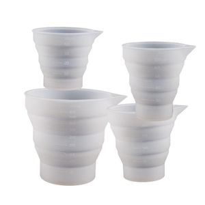 Formar tog examen Sile Harts Mixing Cups Collapsible Mold Cup Dispenser med ER som häller för mods akrylfärgsmycken som gör dhgarder dhsrm