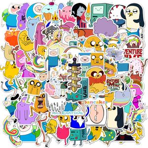 100Pcs Cartoon Adventure Time Stickers Cute Jake Finn BMO Graffiti Sticker Guitar Suitcase Water Bottle Refrigerator DIY Decals Kids Graffiti Toy