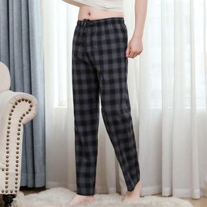 Mäns Sleepwear Mens Loose Pyjamas Pants Homewear Autumn Winter Elastic midja Nattkläder Klassiska raka avslappnade byxor