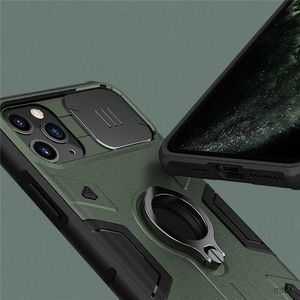 Capas de telefone celular Capa protetora com suporte de anel para iPhone 11 Pro Max Celulares à prova de choque capa protetora de câmera
