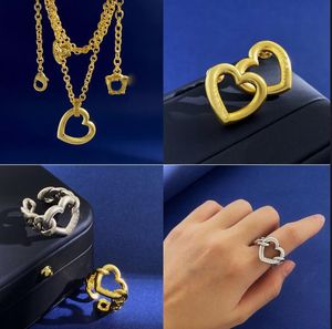 Double circular exquisite necklace with high-end design light luxury niche Clavicular chain fashionable versatile necklace for couples Jewelry Accessory XMN14