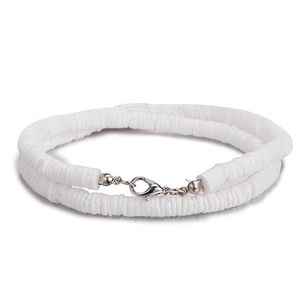 Chokers Fashion shell branco lascas lisadas lascas