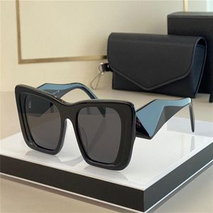 Ny modedesign Solglasögon 08WF Cat Eye Plate Frame Diamond Shape Temples Populära och enkel stil utomhus UV400 Protection184J