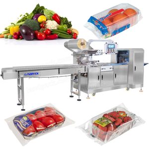 Automatic Vegetable Fruit Tomato Packing Machine Flow Horizontal Pillow Bag Packaging Wrapping Machine