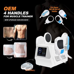 Estetik EMS Högintensitet Sculpt 4 Handtag Luftkylning 7 Tesla Elektromagnetisk muskelstimulator Fett Burning Hiemt RF Body Sculpting Muscle Training Machine