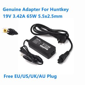 Chargers oryginalny Huntkey 19v 3.42A 65W HKA065190346K AC DC Adapter dla Intel Nuc Laptop Projectop Zasilanie