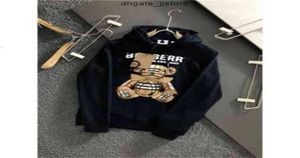 Hoodies Burbs Brand Designer b Br and Coats Sjins Fashion Early Autumn Style Plush Bear Letter Printing Couple Hooded Sweater Casu4896457