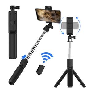 Selfie Tripod Bluetooth Remote Control Löstagbar kamera TripoD -utdragbar horisontell vertikal shoot S03 Mobil Selfie Stick3353266