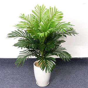 Coroas de grinaldas flores decorativas 75 cm grandes plantas artificiais tropicais de palmeira tropical monstera plástico folhas grandes de coco alto para jardim doméstico d