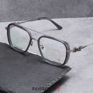 Ch Cross Sunglasses Frames Designer Luxury Chromes Womens Double Beam Plate Frame Pure Titanium Myopia Blue Light Glasses Heart 2024 High Quality Anti Ro0d