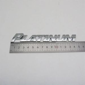 Naklejki do Toyota Platinum Emblem Car Logo 3D Letter Sticker Chrome Srebrna tylna tabliczka znamionowa automatyczna