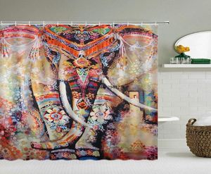 Shower Curtains Bohemian Elephant Polyester Fabric Multisize Boho Bath Waterproof Curtain For Bathroom6697913