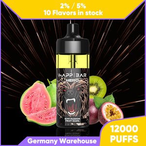 Topkwaliteit PUFF 12000 Rookwolken Wegwerprepen e Sigaret Vape Pen verstelbare spanning 16ML Cartridge Voorgevulde Vaporizer Draagbare Vapor Bar-apparaat