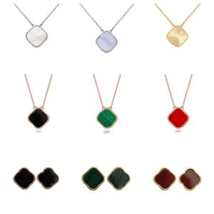 Fashion Women's Jewelry Designer Necklace Earrings Classic Four-leaf clover Multicolor earrings earrings Luxurious design Valentine's Day Anniversary gift box