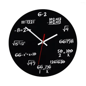 Orologi da parete VORCOOL Orologio da lavagna matematica creativa Regalo per insegnanti per aula Home Office (Nero)