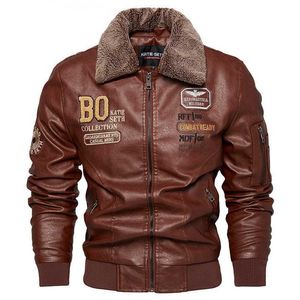 Kadınlar Kürk Sahte Kürk Kış Kış Polar Vintage Motosiklet Sahte Ceket Erkekleri Nakış Söndürülebilir Kürk Yaka Biker PU Deri Ceket Bombacı Palto Palto