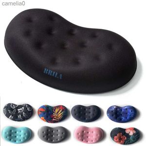 Mouse Pads Bilek Rests Brila Ergonomik Fare Bileği Dinlenme Pedi Bellek Köpüğü Masaj Delikleri Tasarımı Tasarımı Slip Olmayan Port Yastığı Çalışma ve Gamingl231221