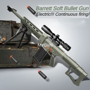 Barrett Electric Burst Sniper Rifle Toy Guns Soft Bullet Shooting Heat Guns Blaster för vuxna pojkar födelsedagspresent CS går utomhusspel